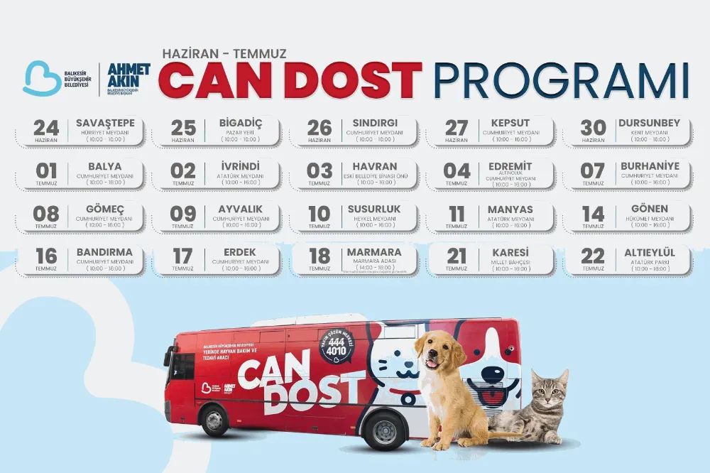 ‘Can Dost’’un Haziran-Temmuz Ayı Takvimi Belli Oldu